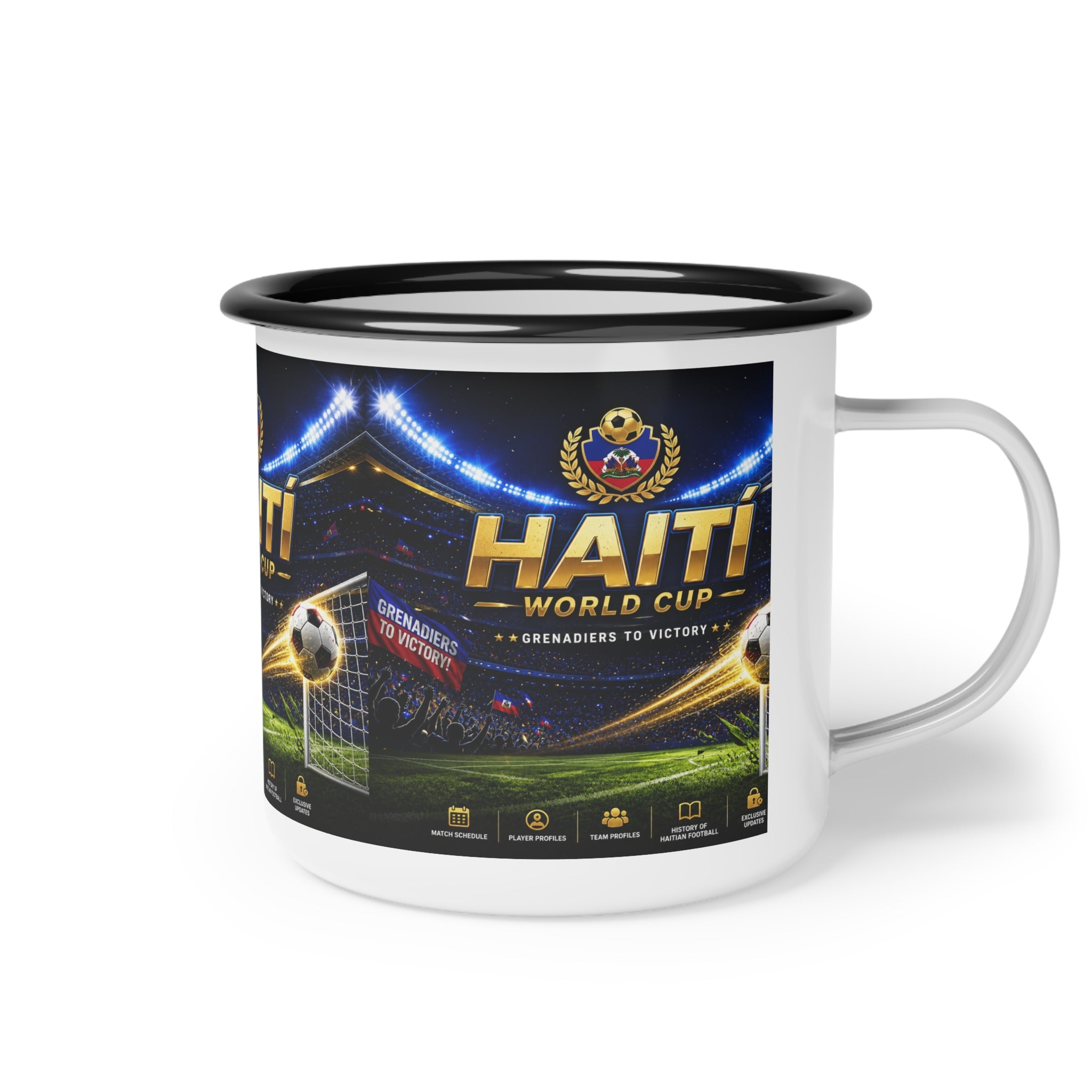 Haiti World Cup Enamel Camp Cup — Soccer Stadium Design