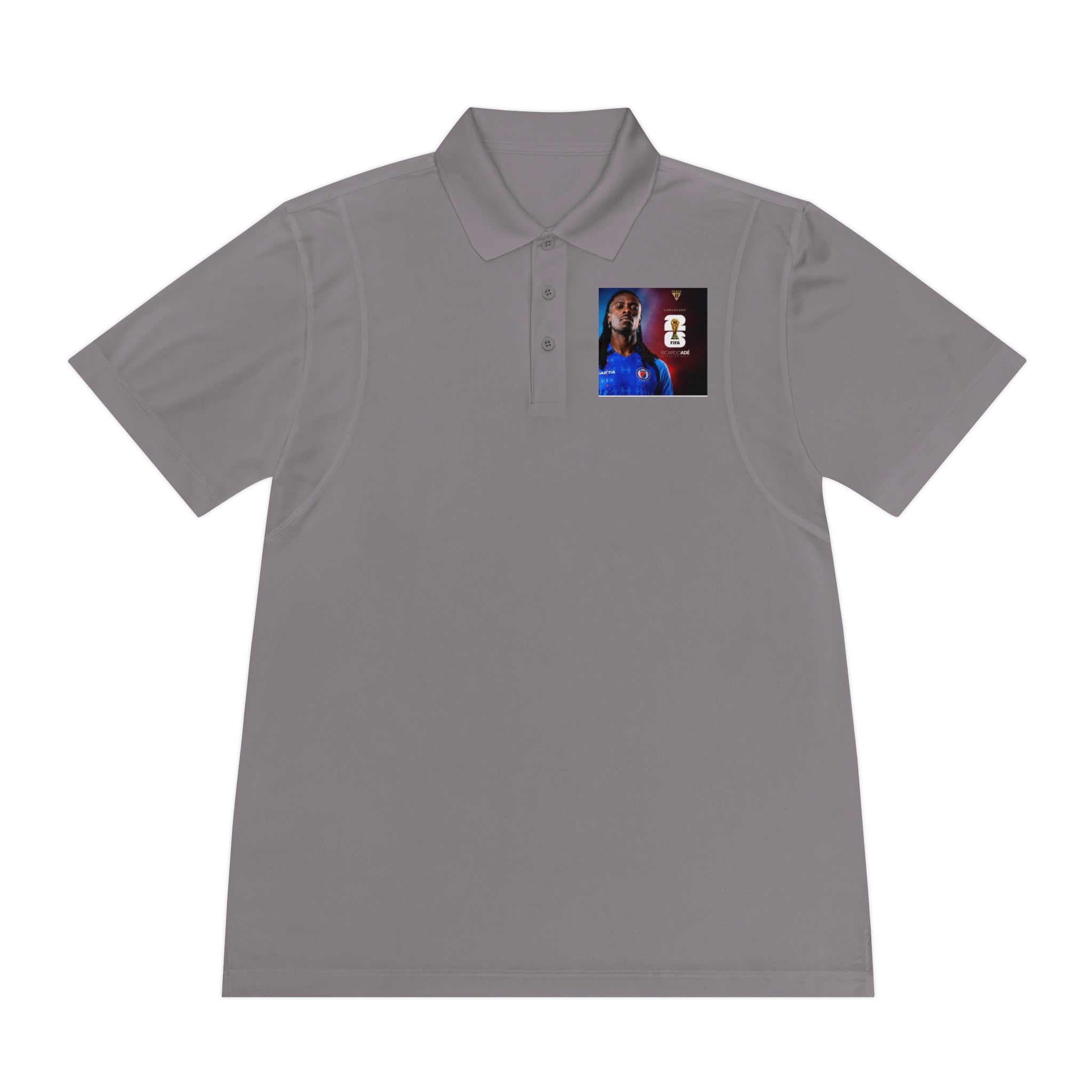Men's Sport Polo Shirt with Player Photo & Back Number 4 — Athletic Team Golf Polo