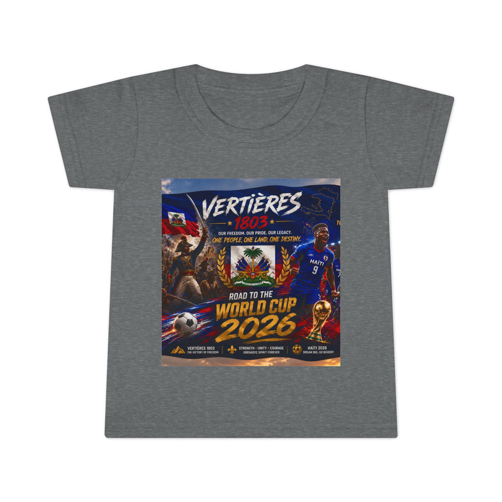 Toddler T-Shirt — "Vertières 1803" Haiti World Cup 2026 Soccer Tee