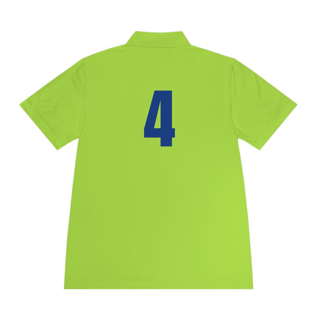 Men's Sport Polo Shirt with Player Photo & Back Number 4 — Athletic Team Golf Polo