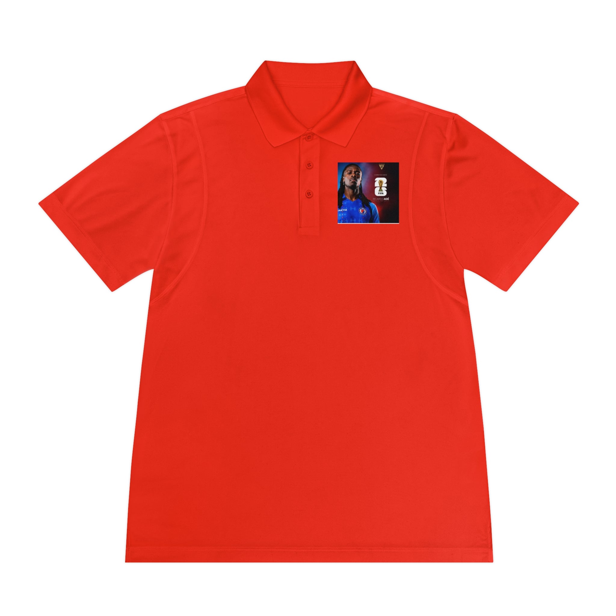 Men's Sport Polo Shirt with Player Photo & Back Number 4 — Athletic Team Golf Polo