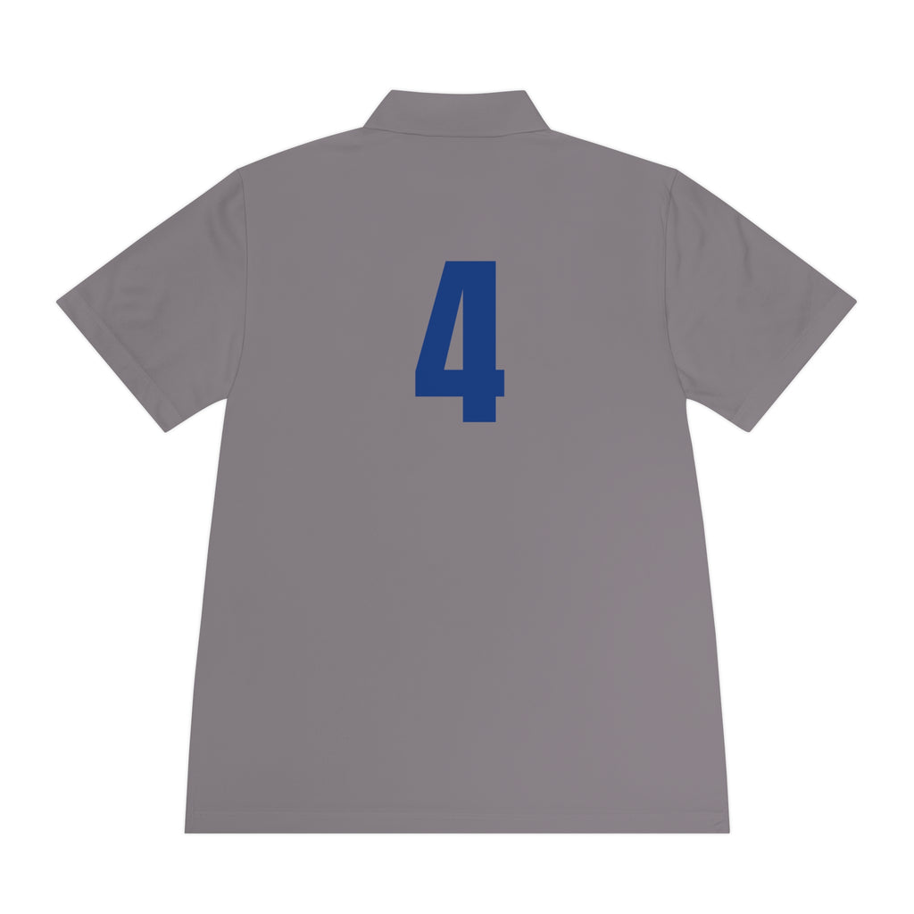 Men's Sport Polo Shirt with Player Photo & Back Number 4 — Athletic Team Golf Polo