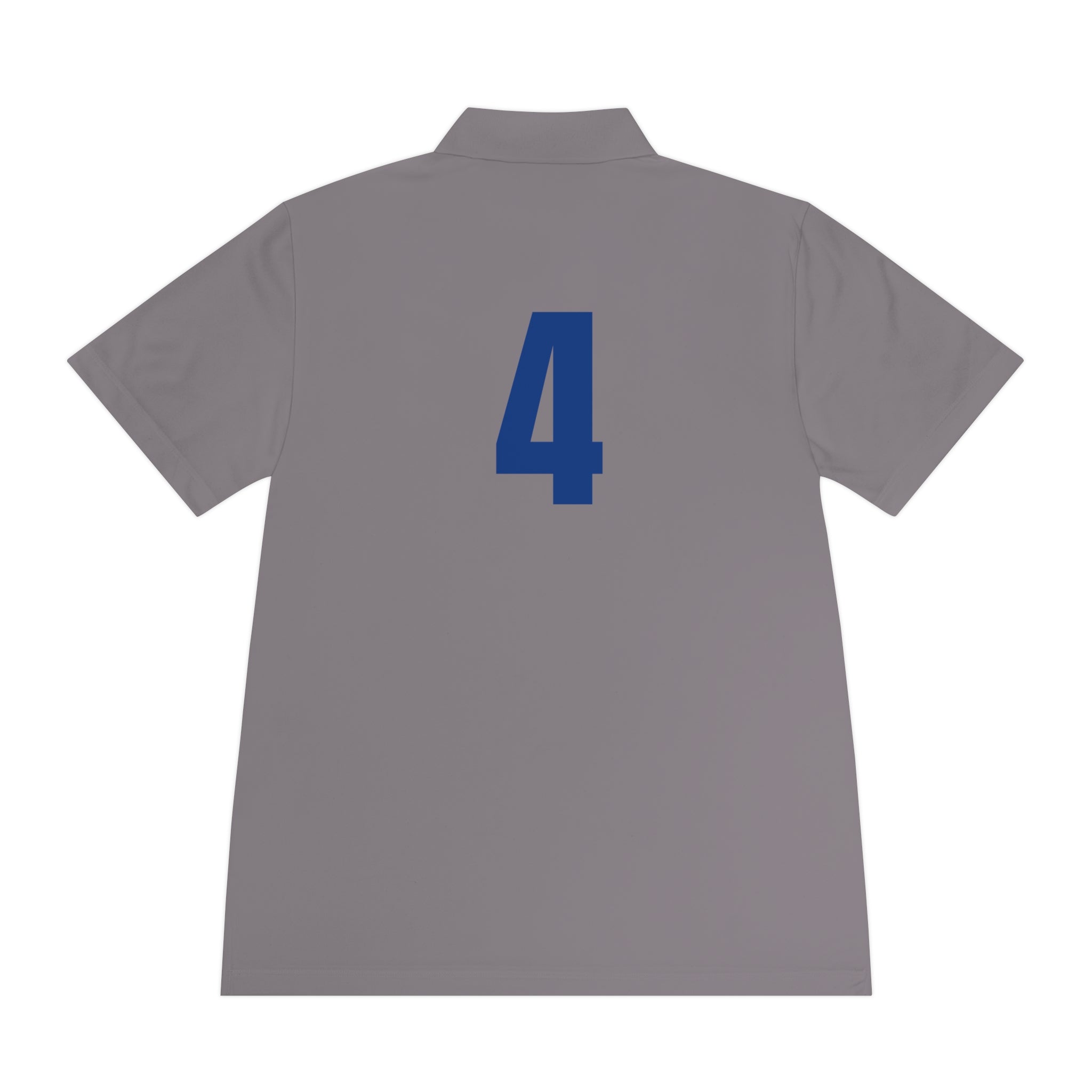 Men's Sport Polo Shirt with Player Photo & Back Number 4 — Athletic Team Golf Polo