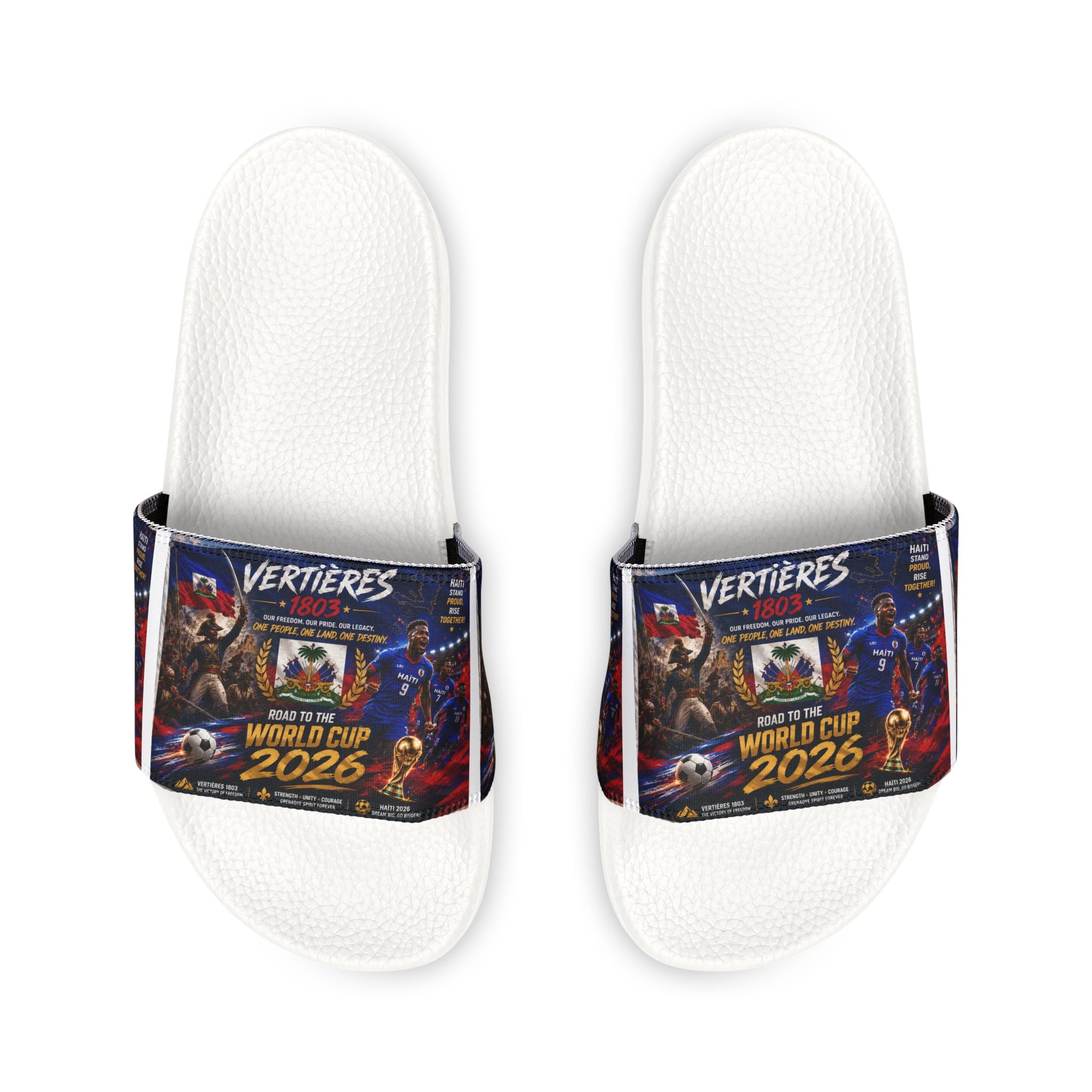 Removable-Strap Slide Sandals — Custom Graphic Summer Slides