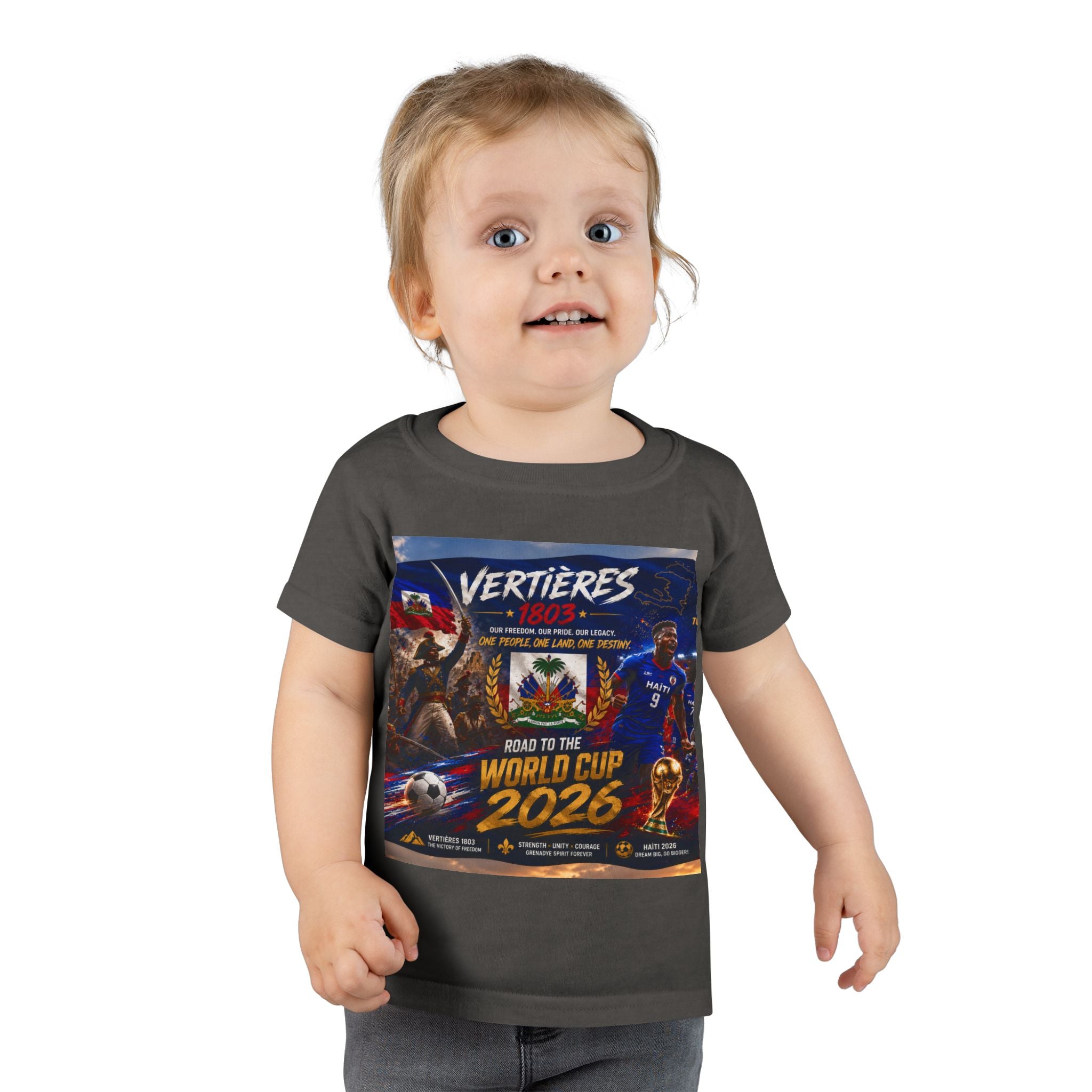 Toddler T-Shirt — "Vertières 1803" Haiti World Cup 2026 Soccer Tee