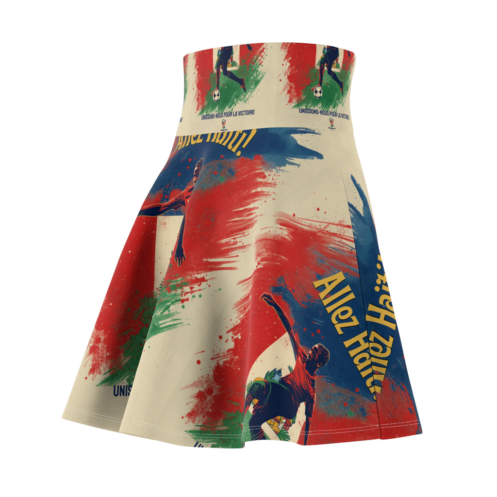 Vintage Soccer Player Skater Skirt — Retro World Cup Football Print