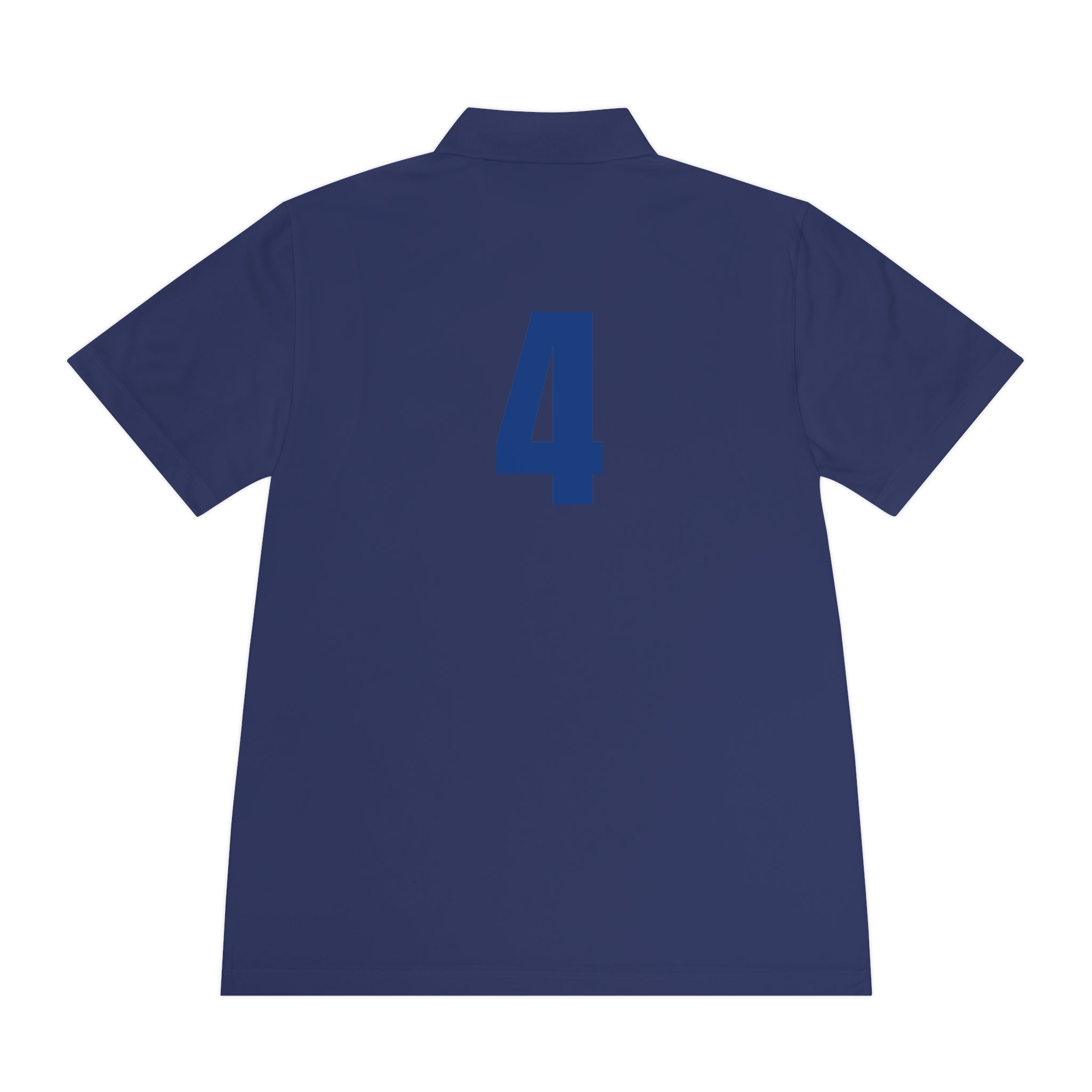 Men's Sport Polo Shirt with Player Photo & Back Number 4 — Athletic Team Golf Polo