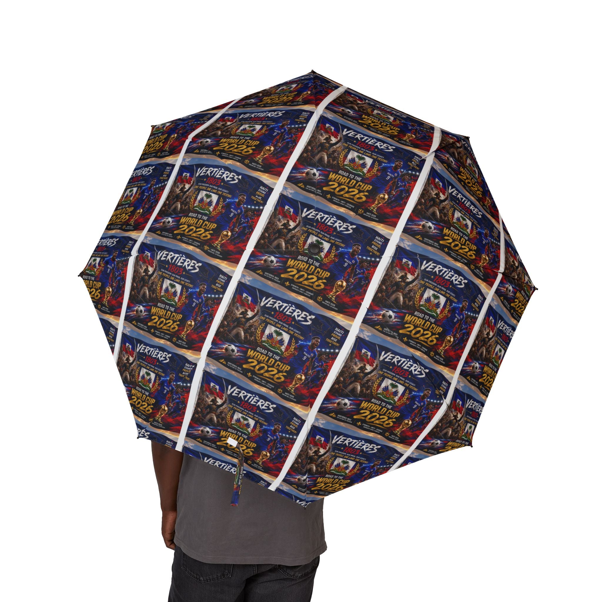 Foldable Umbrella — Retro Arcade Poster Grid Rain Umbrella