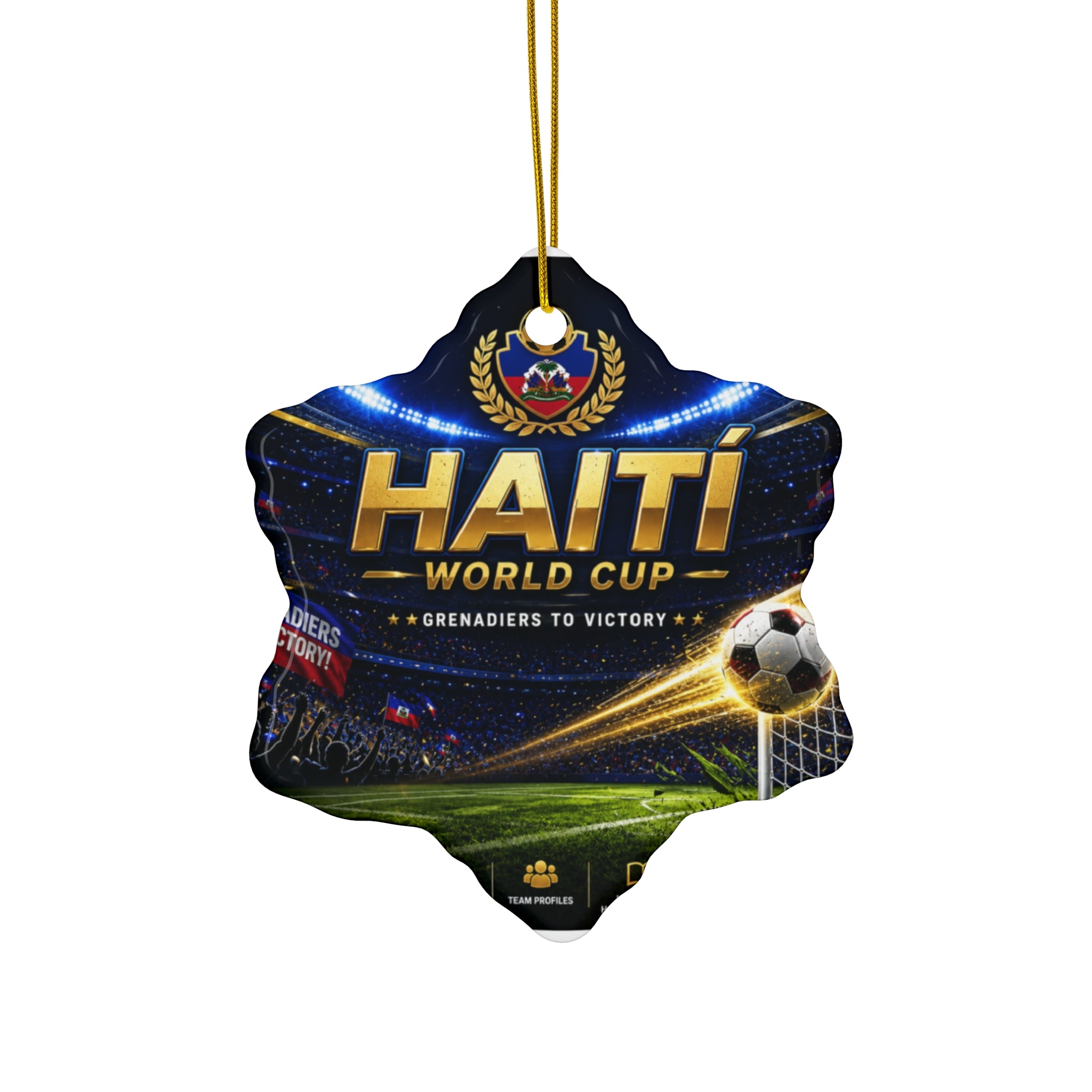 Haiti World Cup Ceramic Ornament – Soccer Stadium Keepsake