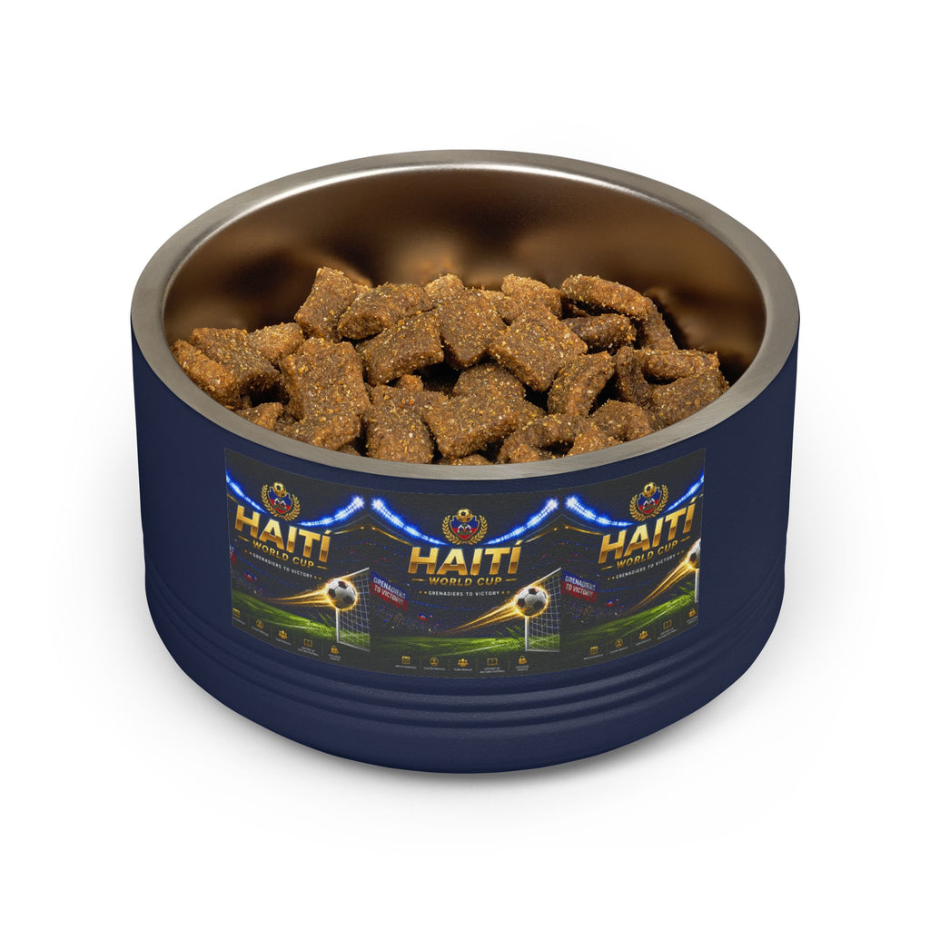Haiti Football Crest Pet Bowl — 18oz Stainless Dog & Cat Dish