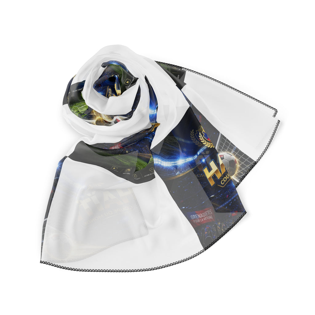 Haiti Soccer Scarf - Lightweight Poly Fashion Scarf