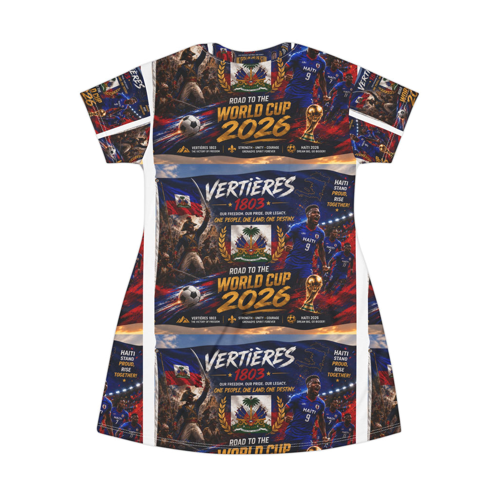 World Cup 2026 Soccer T-Shirt Dress — Vertières Tribute Design