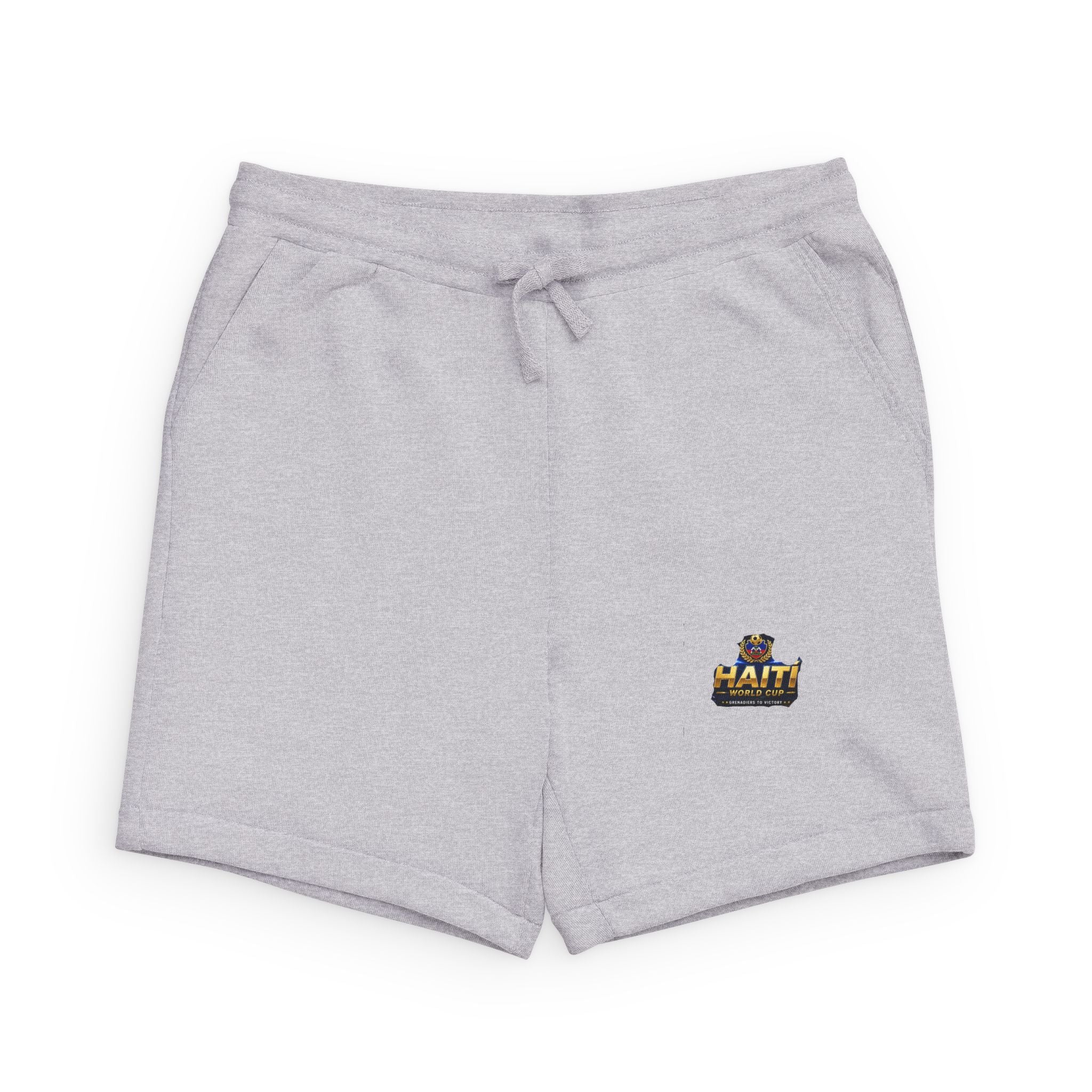 Haiti Logo Fleece Sweatshorts — Cozy Black Athletic Lounge Shorts