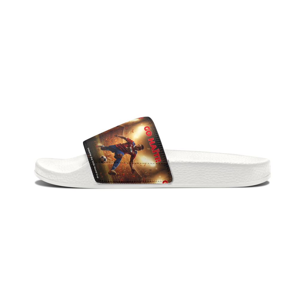 Removable-Strap Slide Sandals with Nightscape Graphic
