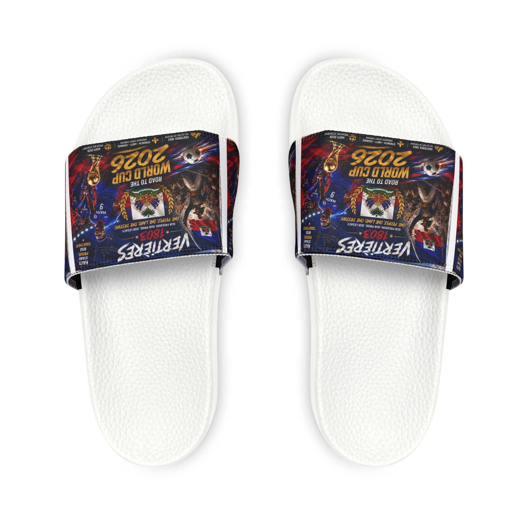 Removable-Strap Slide Sandals — Custom Graphic Summer Slides