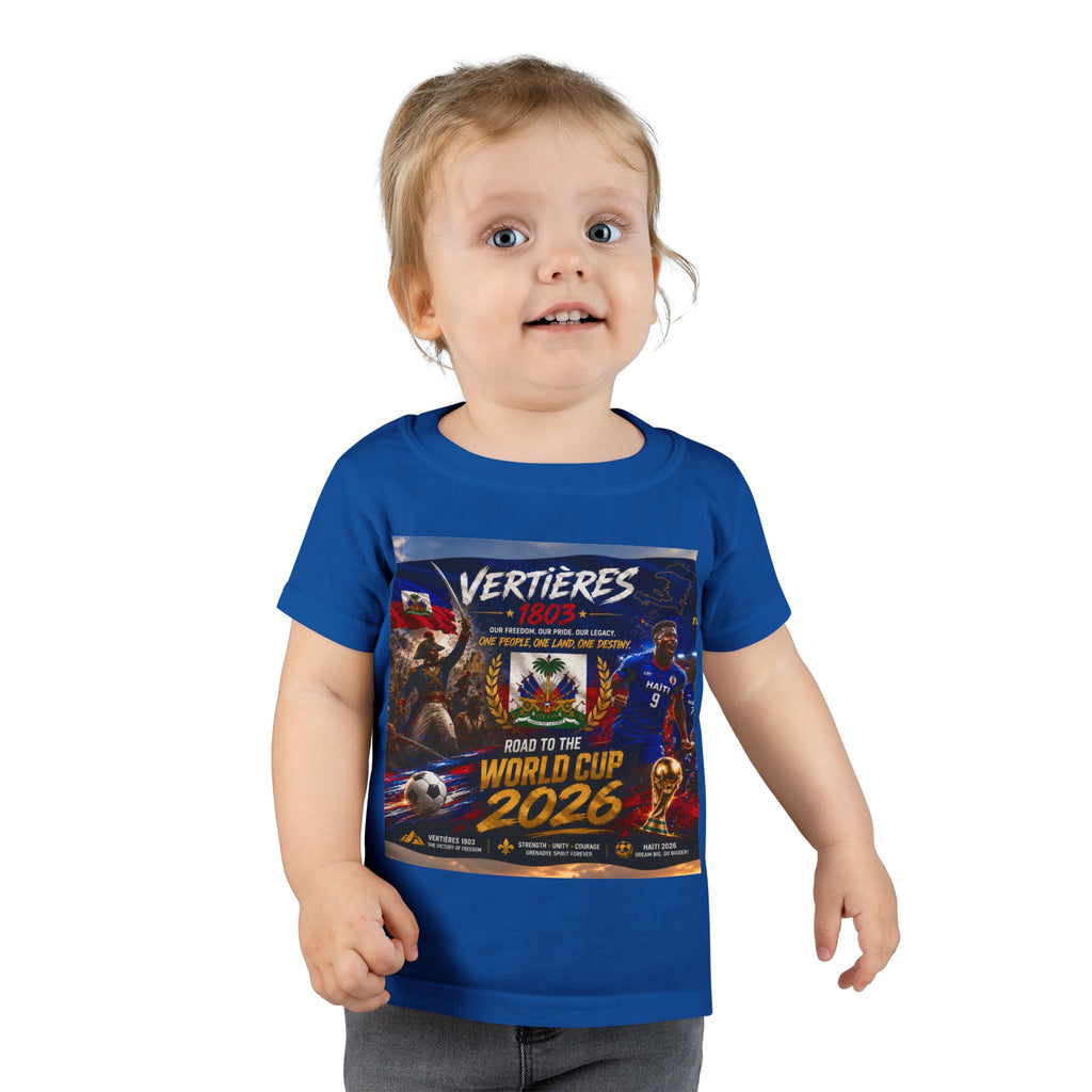Toddler T-Shirt — "Vertières 1803" Haiti World Cup 2026 Soccer Tee