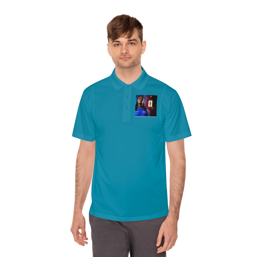 Men's Sport Polo Shirt with Player Photo & Back Number 4 — Athletic Team Golf Polo