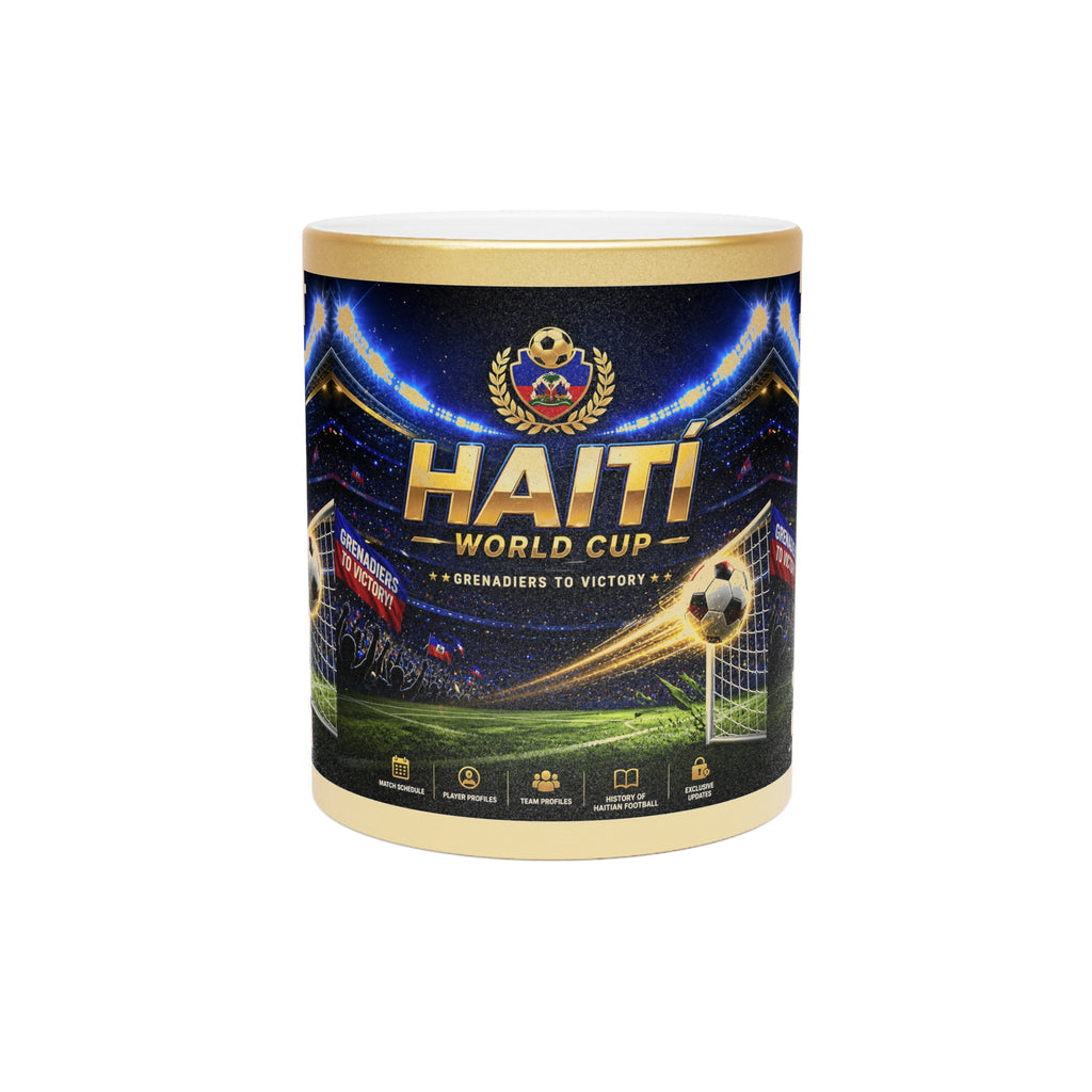Haiti World Cup Metallic Mug — Soccer Fan Coffee Cup