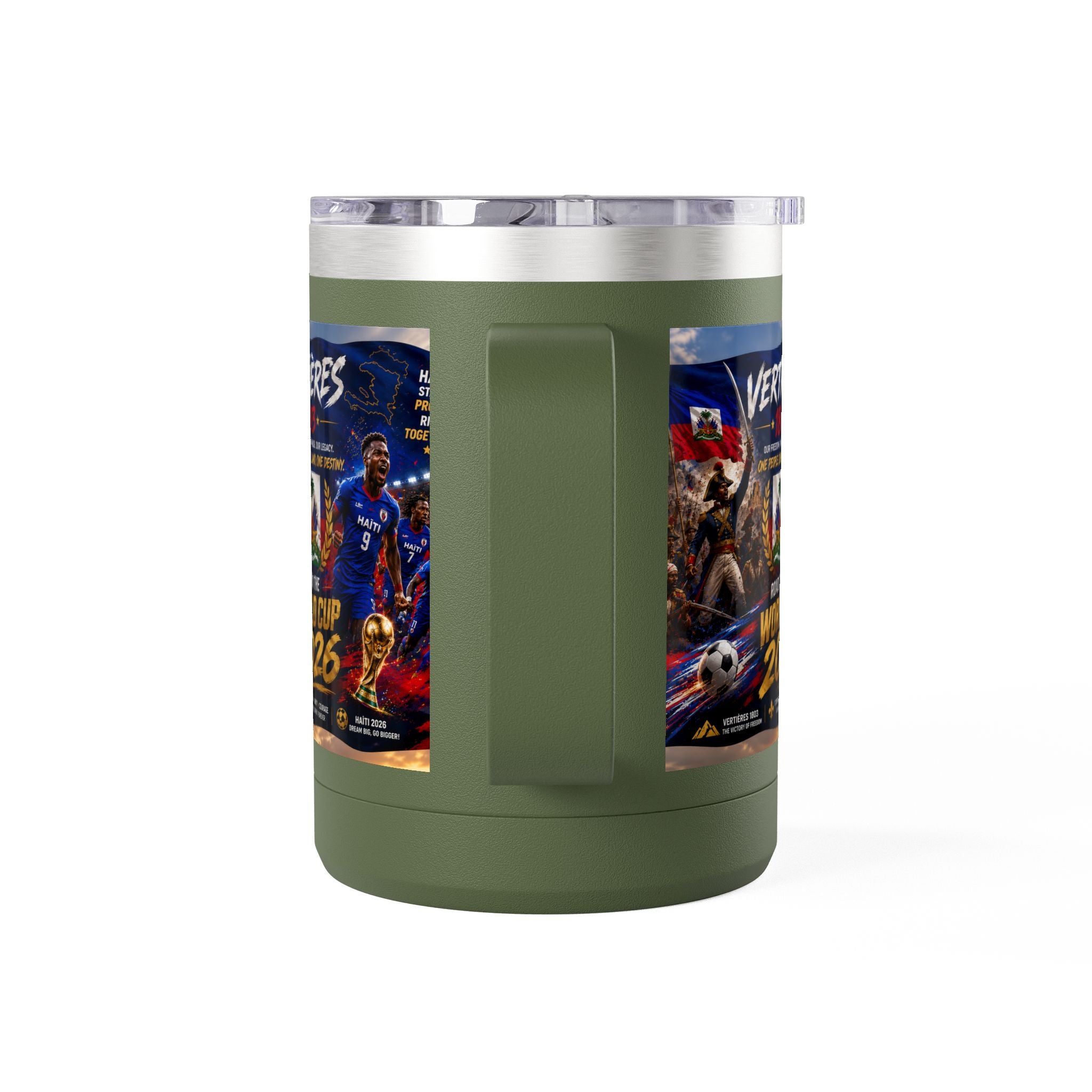 World Cup 2026 Haiti Soccer Tumbler – Vertières 1803 Team Travel Mug (15oz)