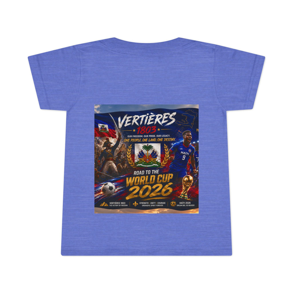 Toddler T-Shirt — "Vertières 1803" Haiti World Cup 2026 Soccer Tee