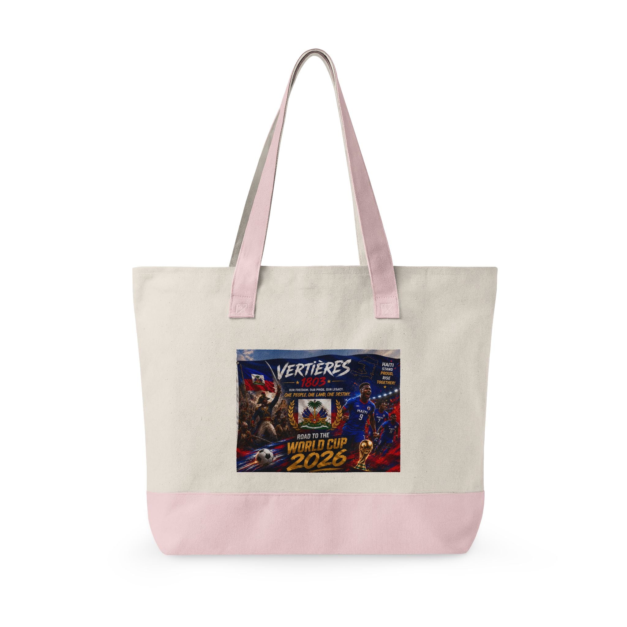 Canvas Tote Bag — Vertières World Cup 2026 Graphic Zippered Tote