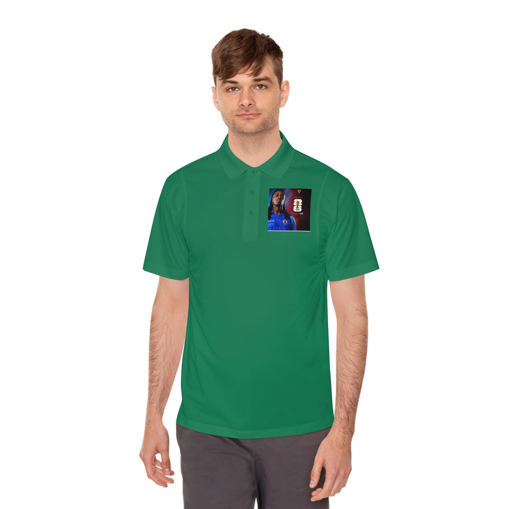Men's Sport Polo Shirt with Player Photo & Back Number 4 — Athletic Team Golf Polo
