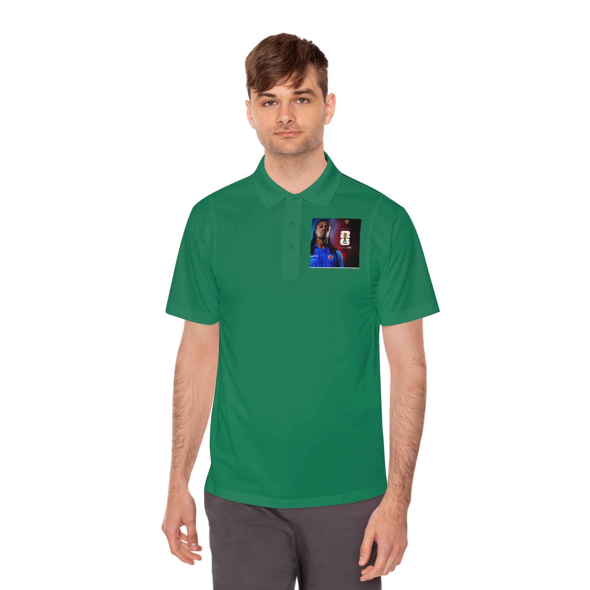Men's Sport Polo Shirt with Player Photo & Back Number 4 — Athletic Team Golf Polo
