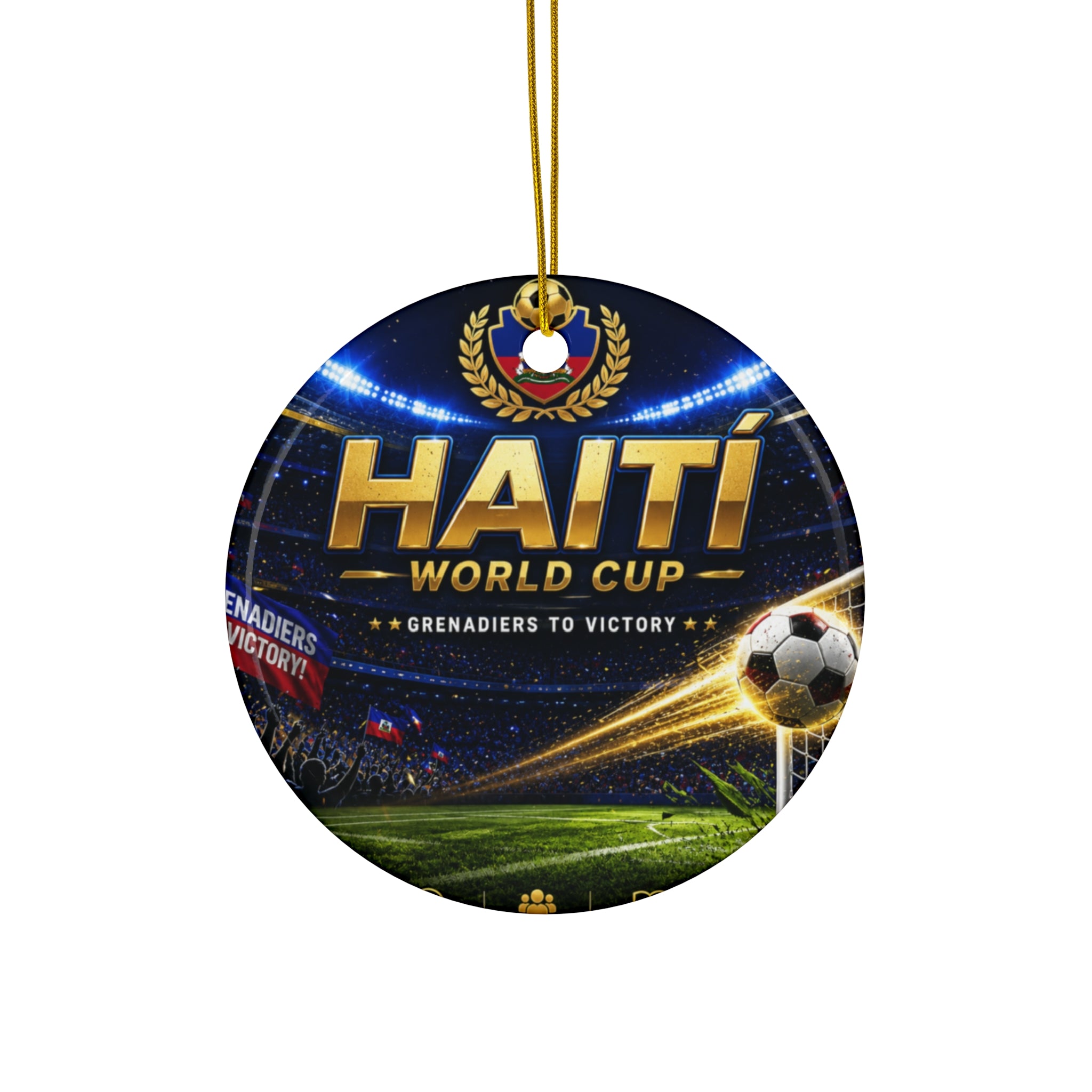 Haiti World Cup Ceramic Ornament – Soccer Stadium Keepsake