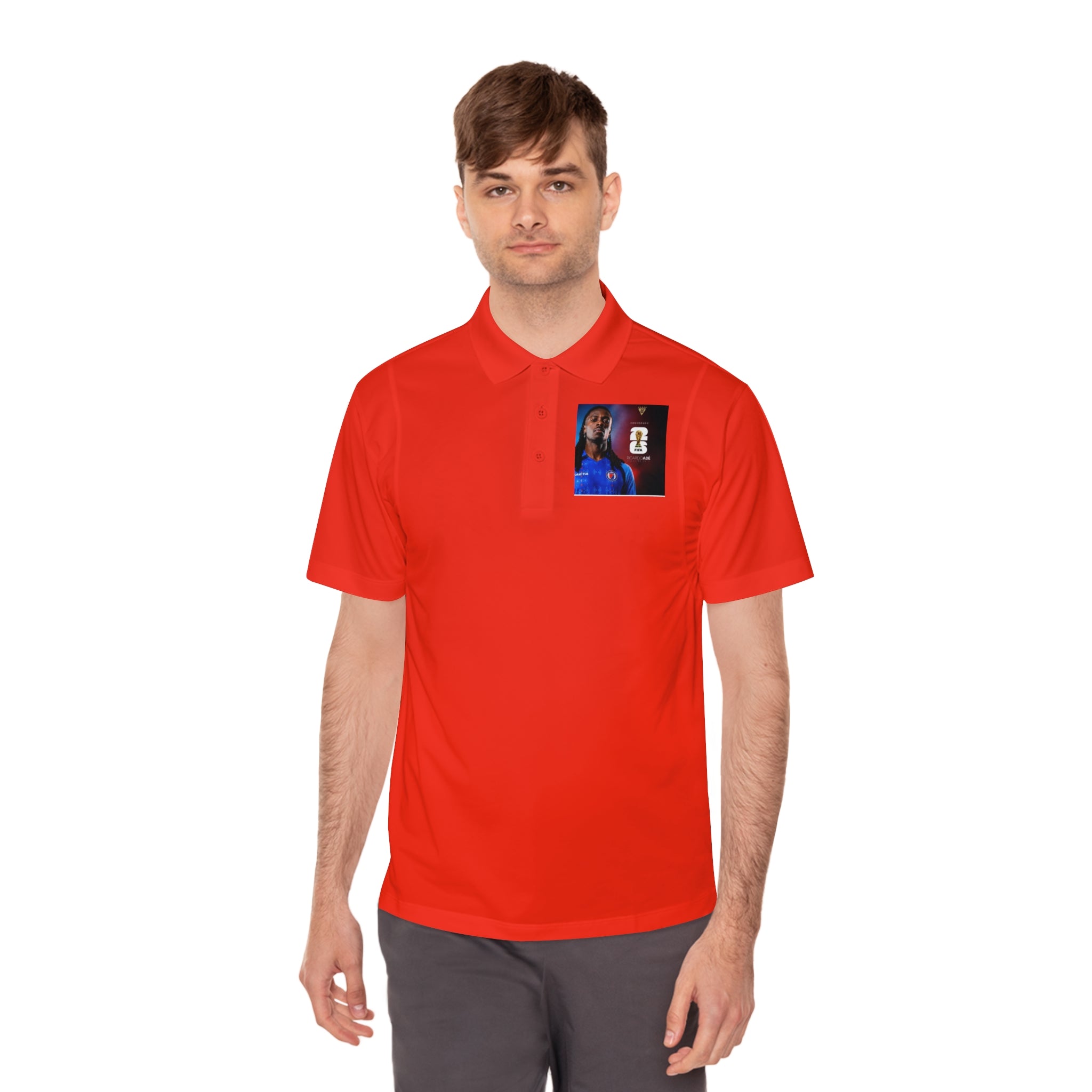 Men's Sport Polo Shirt with Player Photo & Back Number 4 — Athletic Team Golf Polo