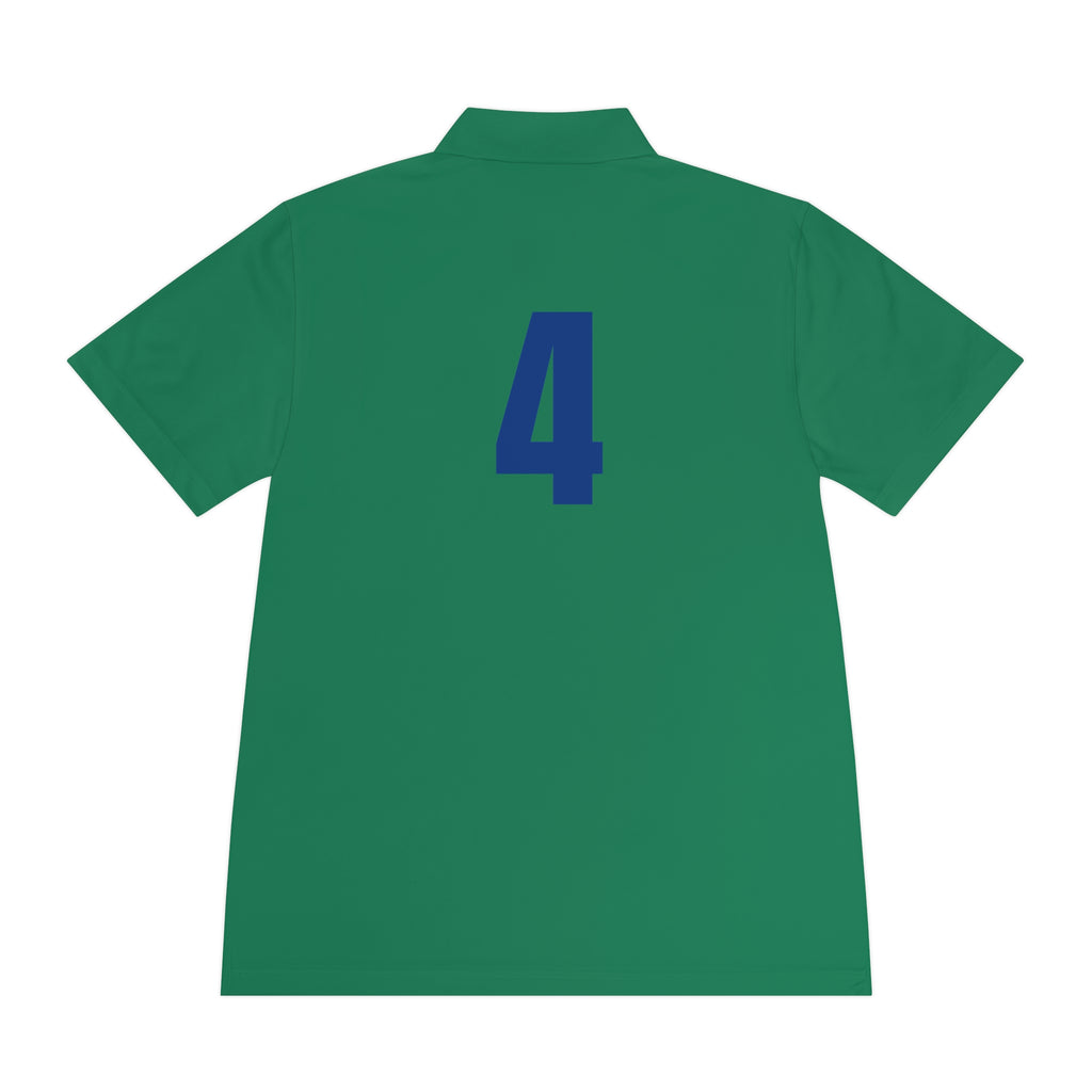 Men's Sport Polo Shirt with Player Photo & Back Number 4 — Athletic Team Golf Polo