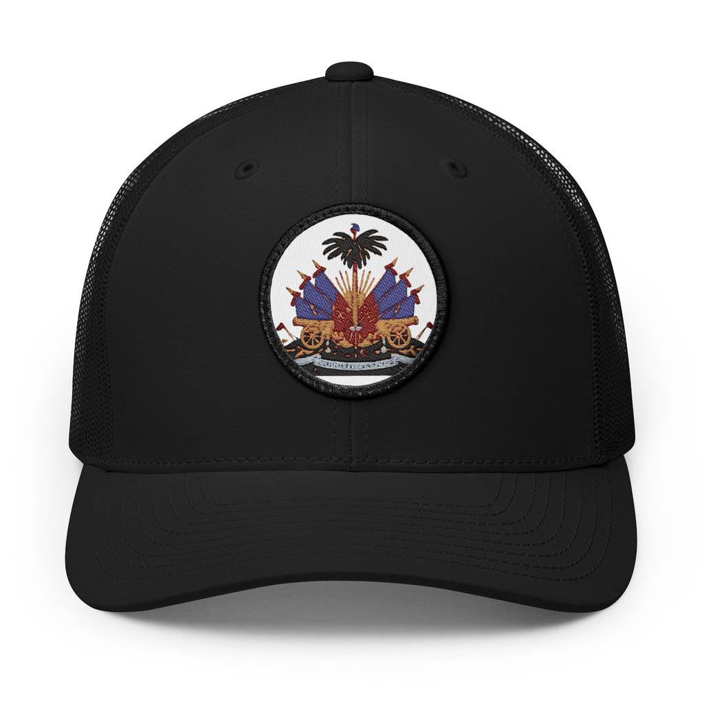 Haiti Coat of Arms Embroidered Patch Trucker Cap