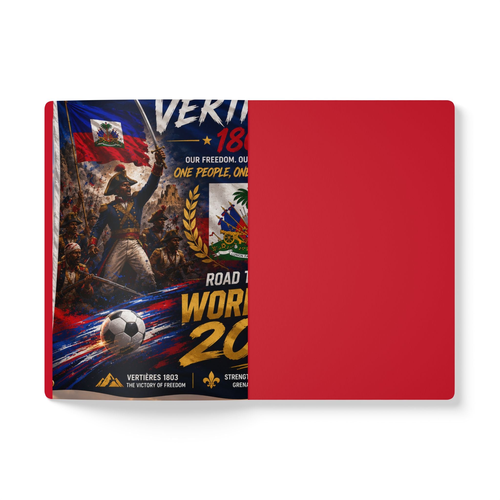 Haiti World Cup 2026 Softcover Journal — Vertières Football Tribute