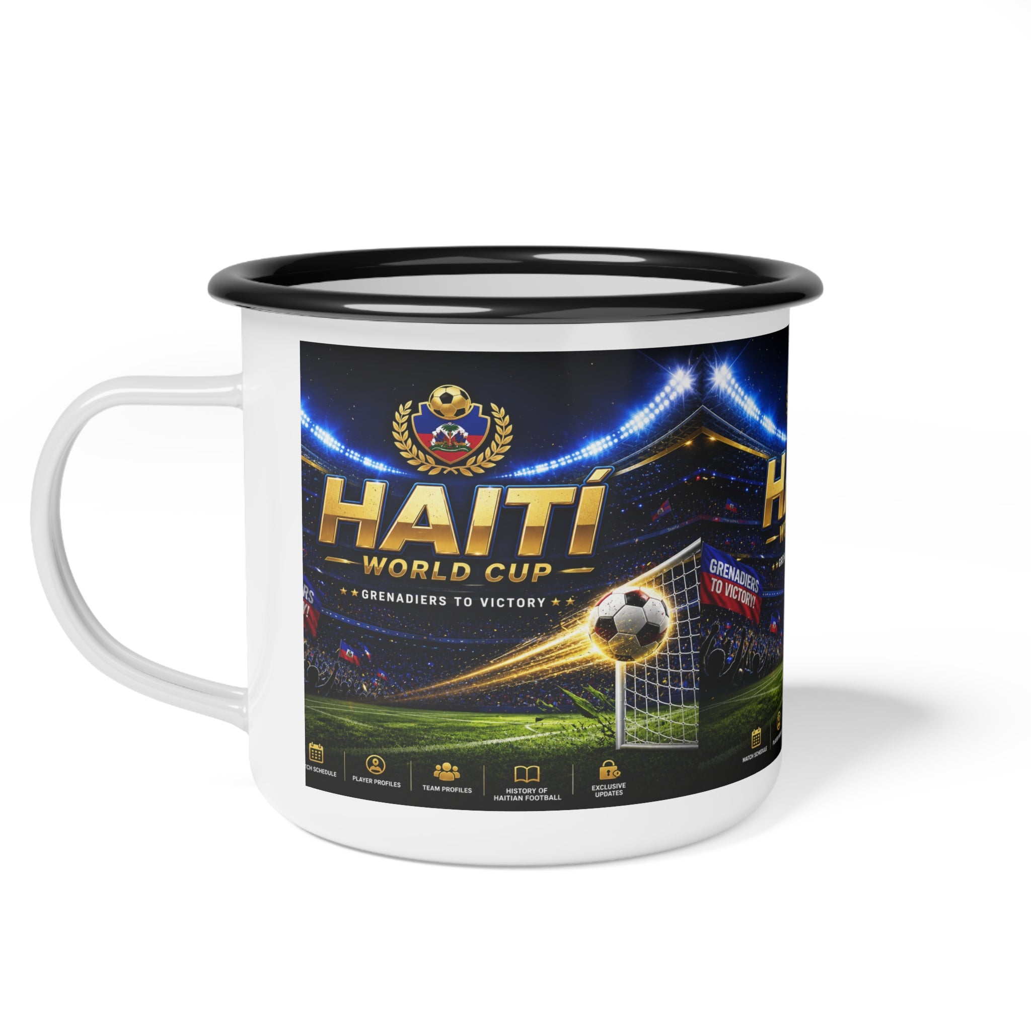 Haiti World Cup Enamel Camp Cup — Soccer Stadium Design