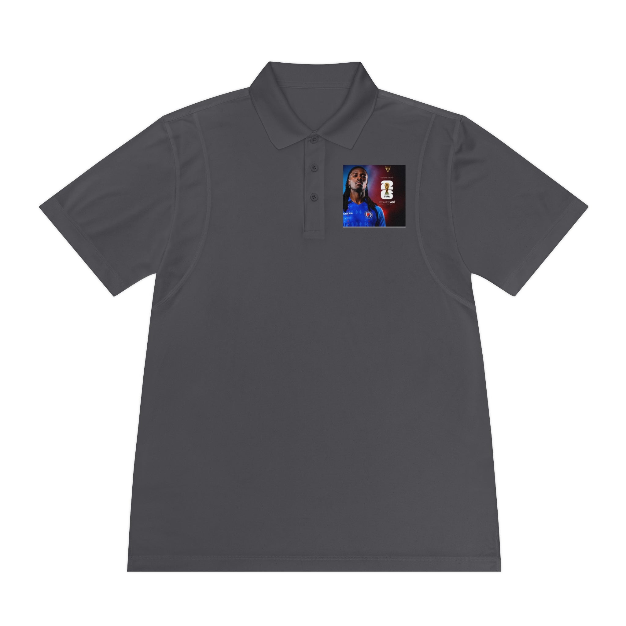 Men's Sport Polo Shirt with Player Photo & Back Number 4 — Athletic Team Golf Polo