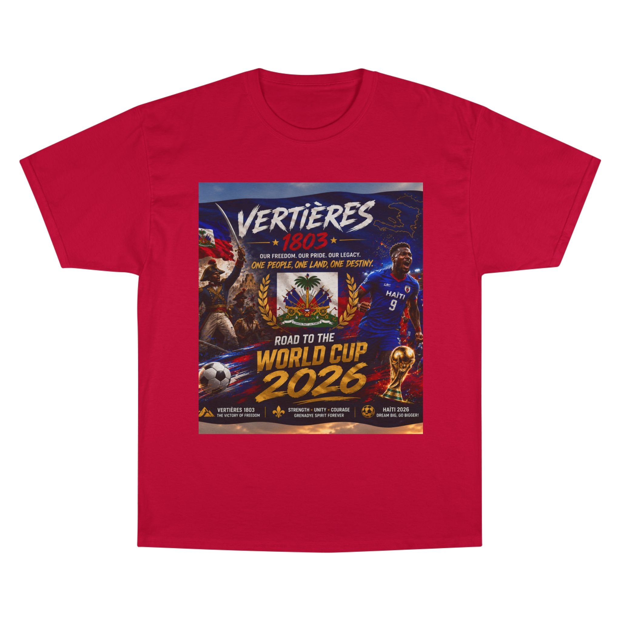 Vertières 1803 World Cup 2026 T-Shirt — Haiti Football Champion Tee