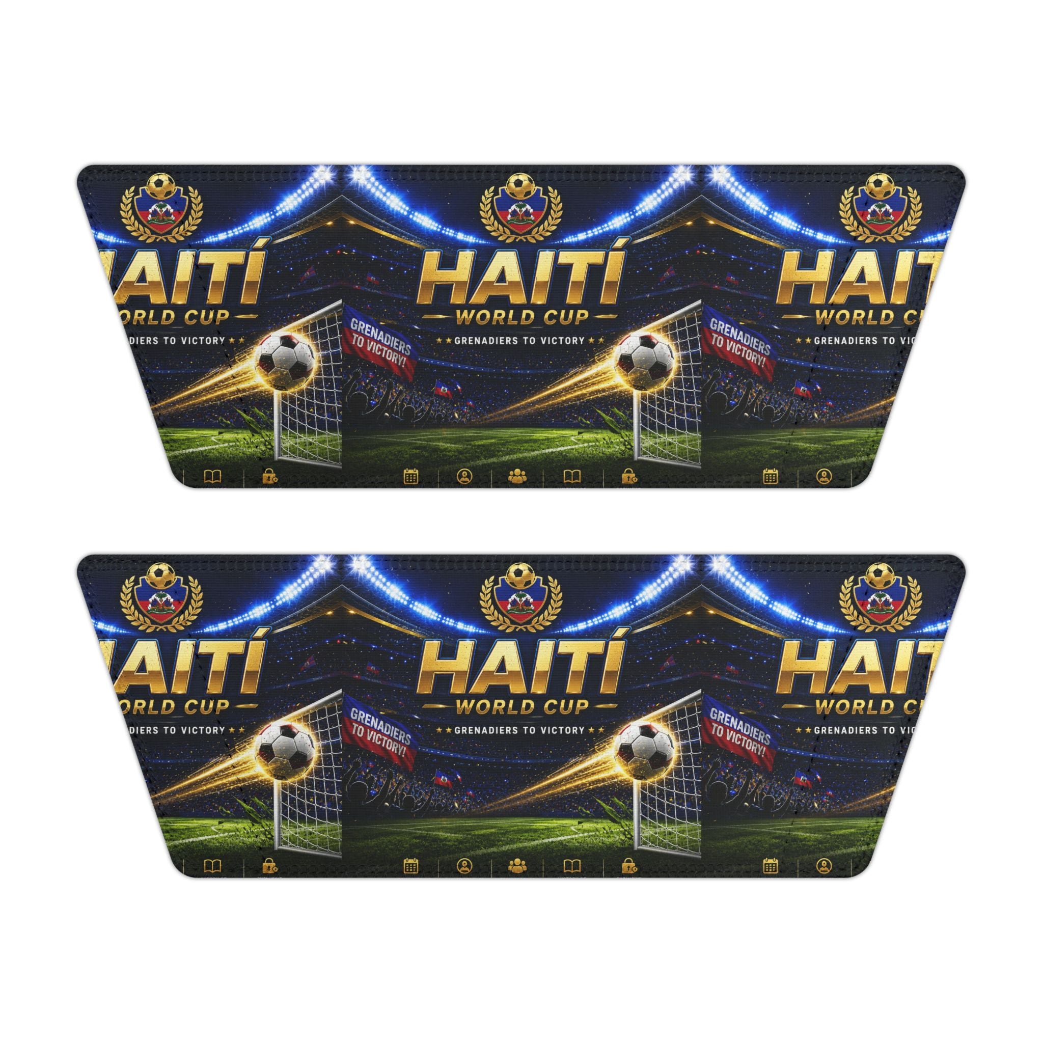 Slides — Haiti Soccer Stadium Graphic Adjustable Strap Sandals