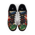 Soccer Retro Graphic Leather Sneakers — "Go Hail!" Low-Top Men's Shoes