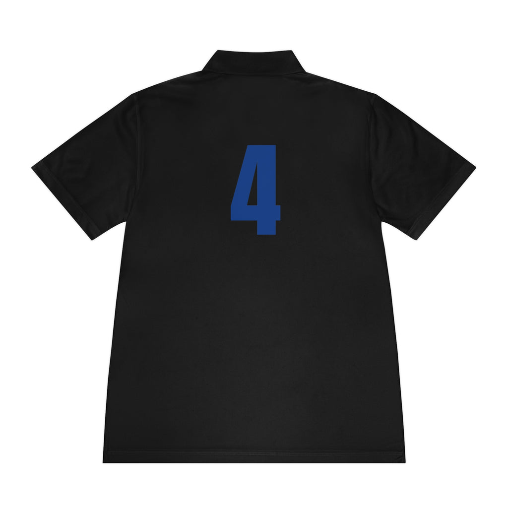 Men's Sport Polo Shirt with Player Photo & Back Number 4 — Athletic Team Golf Polo