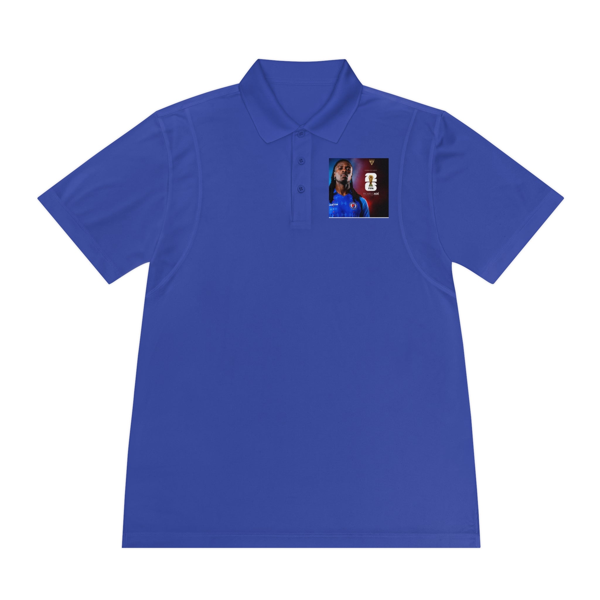 Men's Sport Polo Shirt with Player Photo & Back Number 4 — Athletic Team Golf Polo