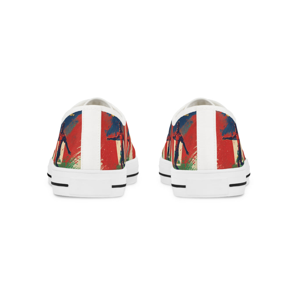 Patriotic 'Go Hawks' Low Top Sneakers — Men's Casual Flag-Inspired Shoes