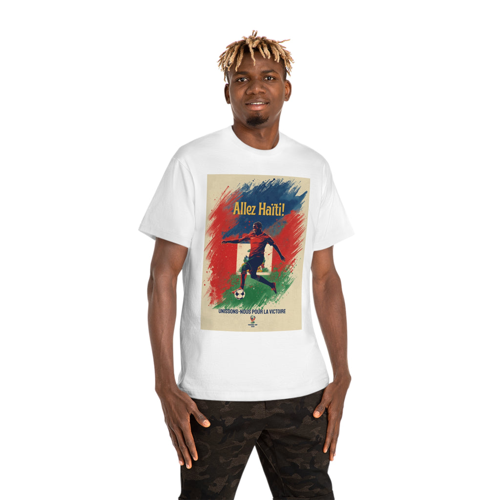 Allez Haïti Soccer Poster T-Shirt — Haiti Flag Football Tee