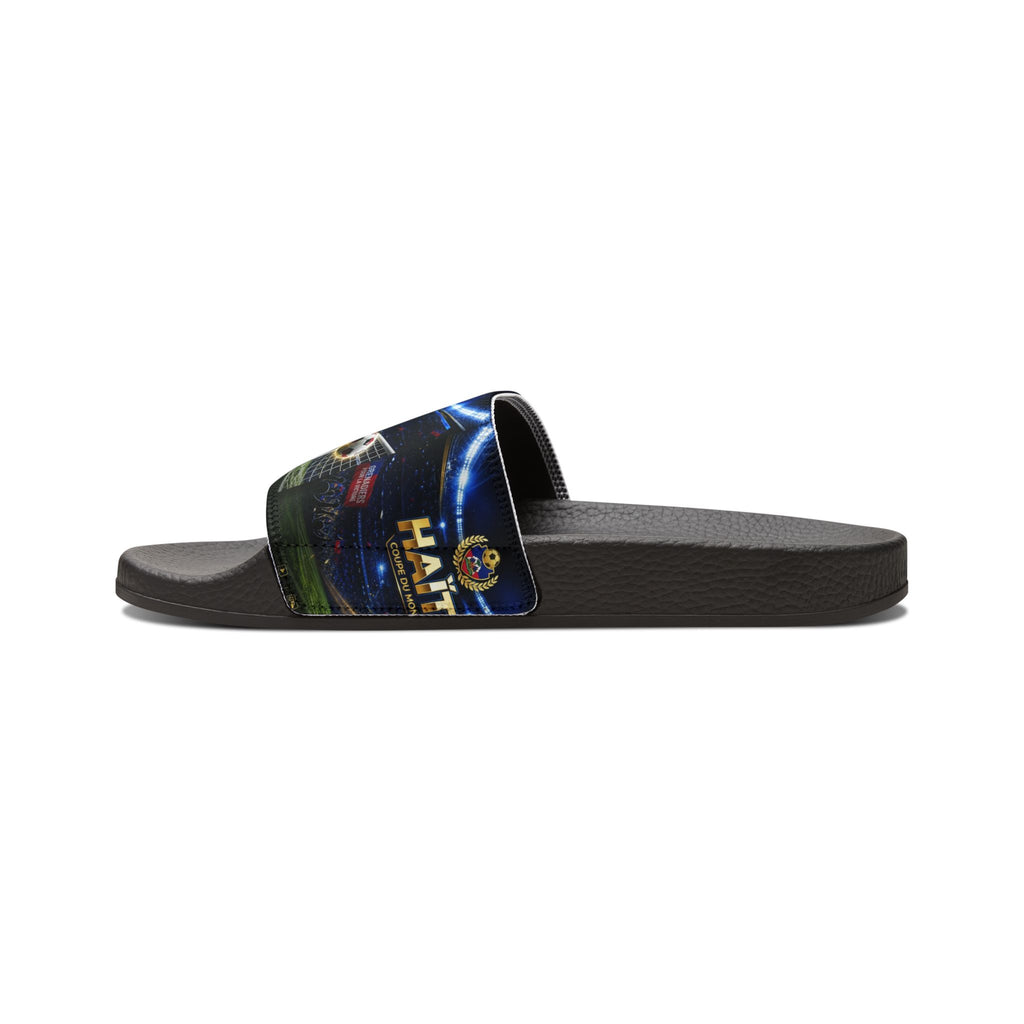 Youth Soccer Stadium Slide Sandals — Custom Haiti Team Design