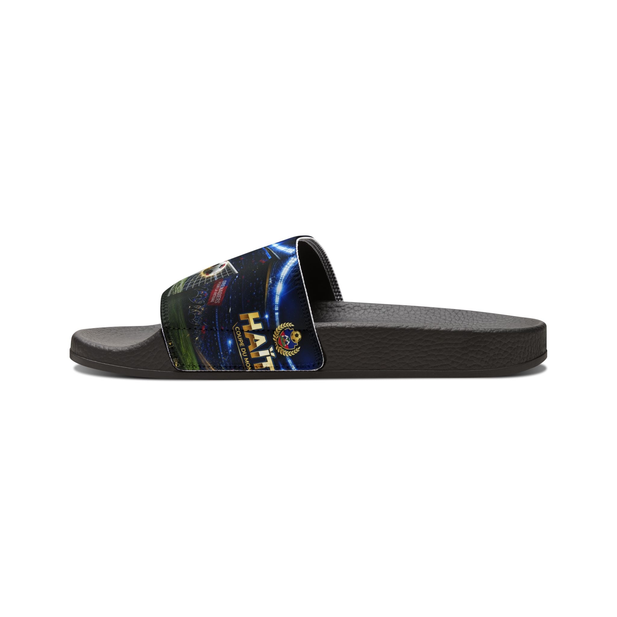 Youth Soccer Stadium Slide Sandals — Custom Haiti Team Design