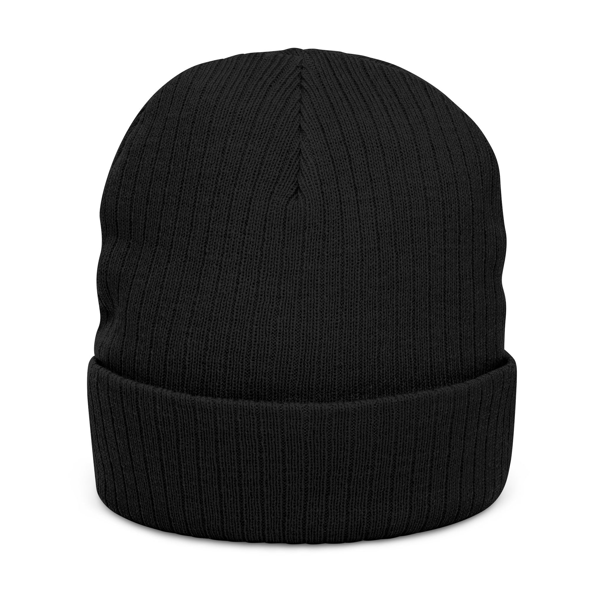 Embroidered Ribbed Knit Beanie — Vintage Pinball Arcade Patch