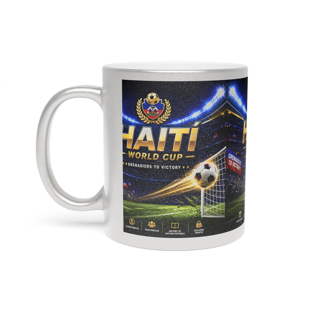 Haiti World Cup Metallic Mug — Soccer Fan Coffee Cup