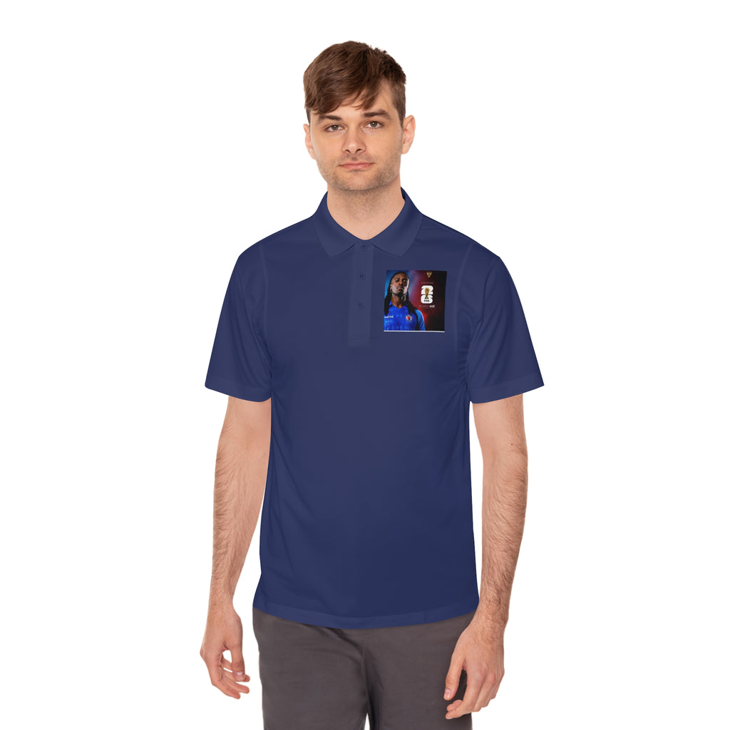 Men's Sport Polo Shirt with Player Photo & Back Number 4 — Athletic Team Golf Polo