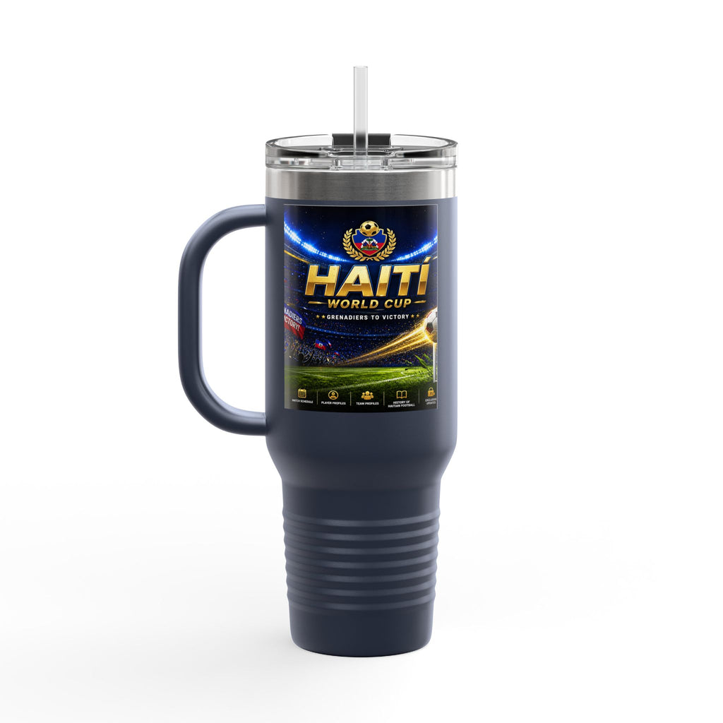 Haiti World Cup 40oz Insulated Travel Mug — Sports Fan Tumbler