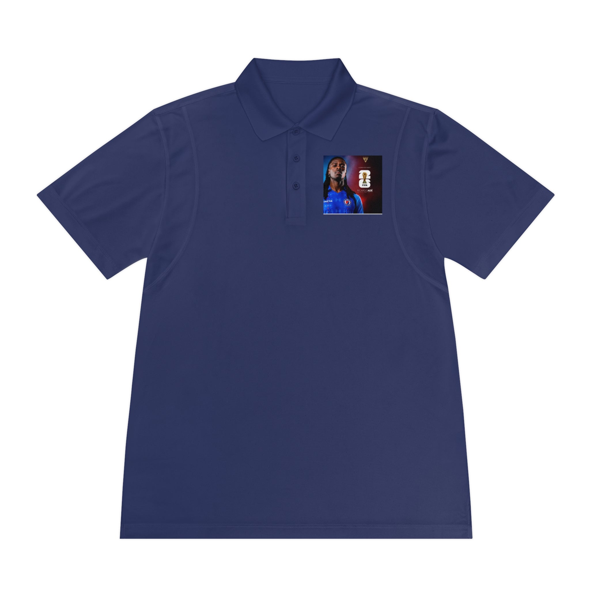 Men's Sport Polo Shirt with Player Photo & Back Number 4 — Athletic Team Golf Polo