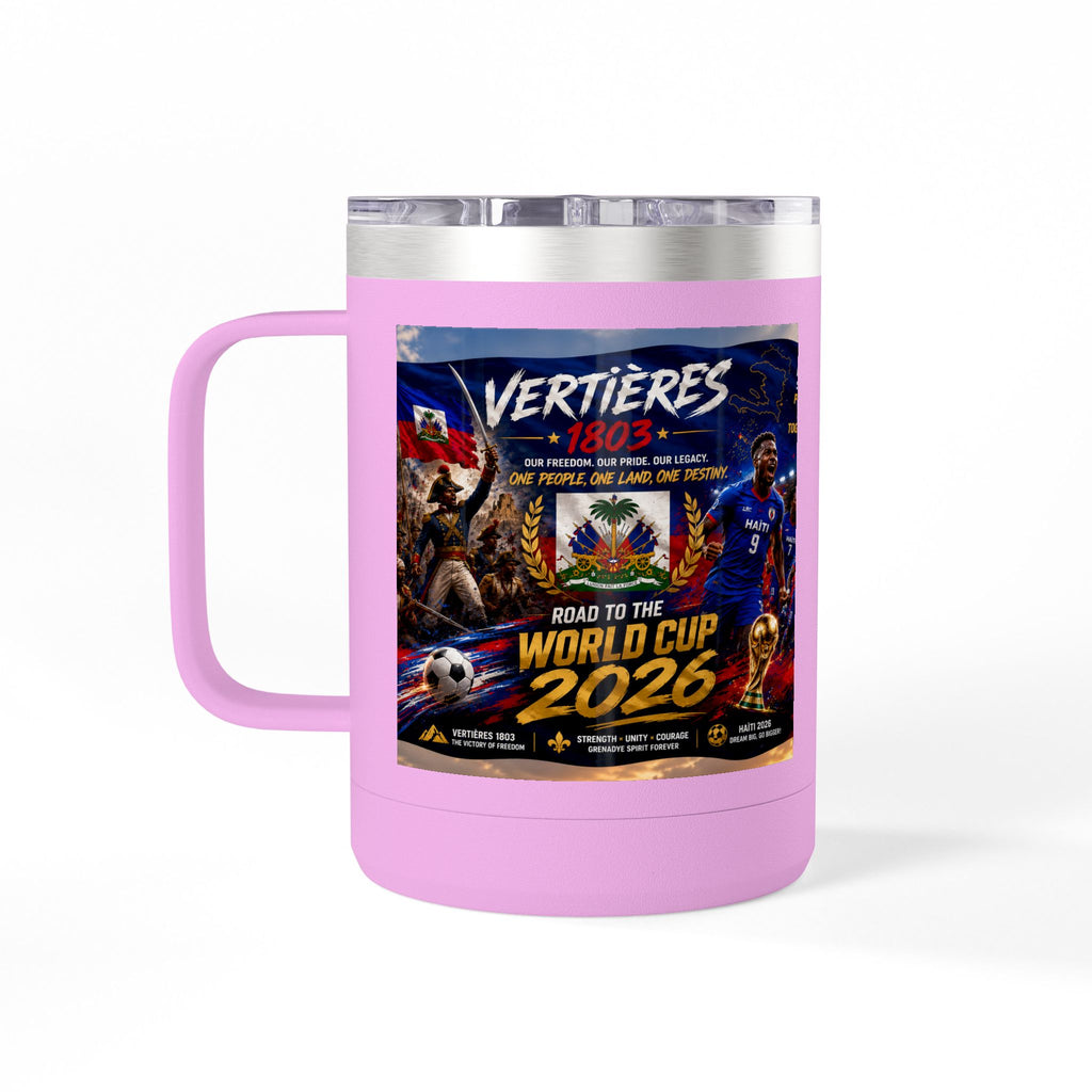 World Cup 2026 Haiti Soccer Tumbler – Vertières 1803 Team Travel Mug (15oz)