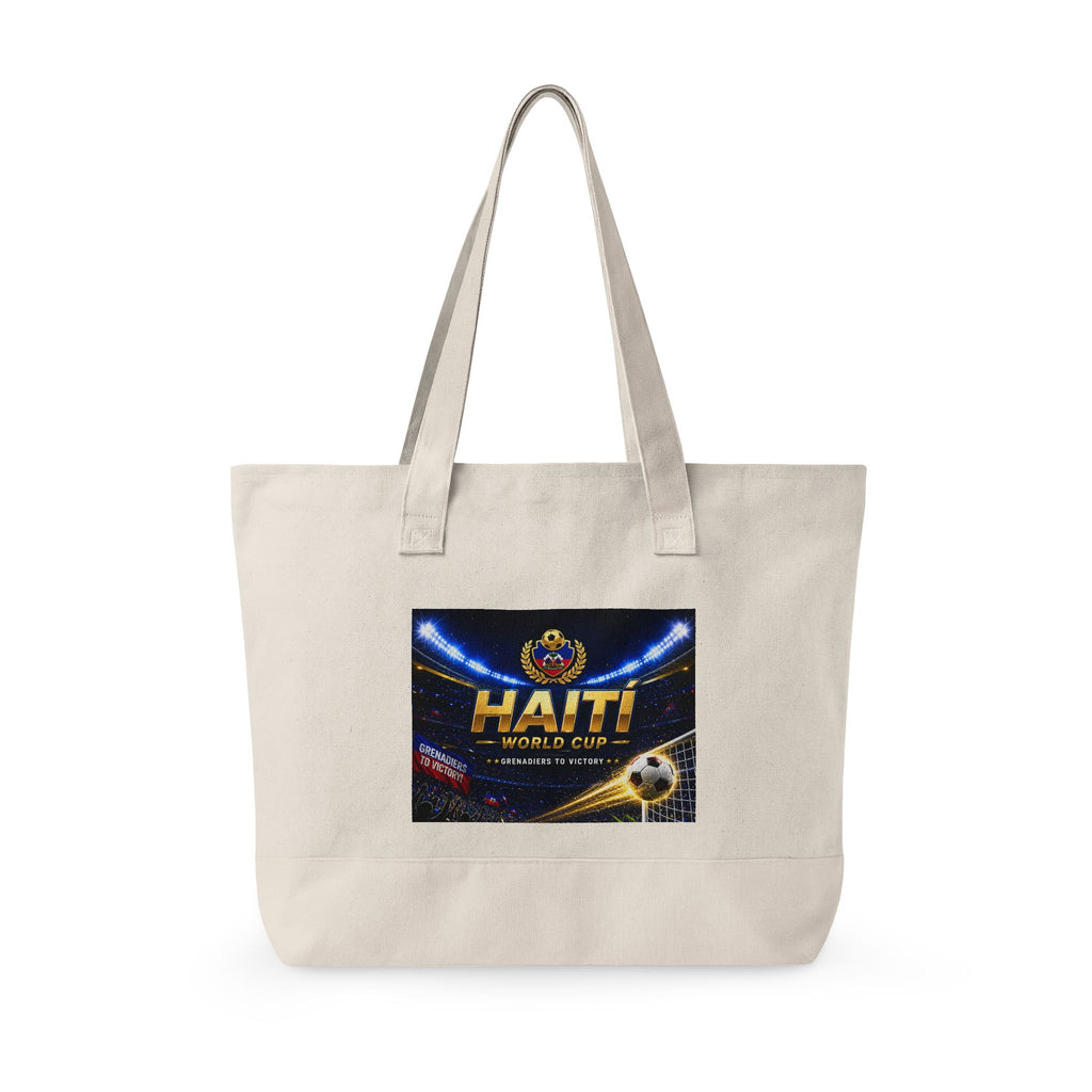 Haiti Football World Cup Canvas Tote Bag — Zippered Beach & Travel Tote